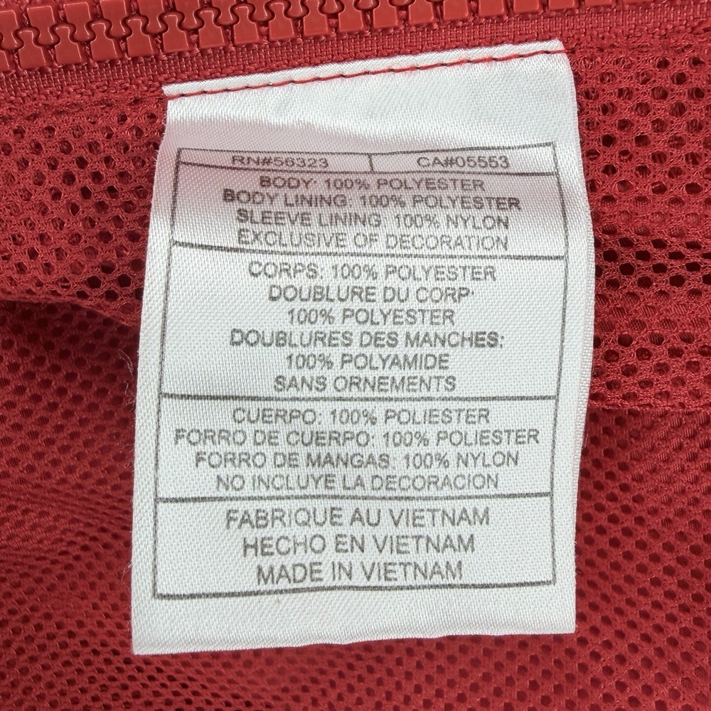 Nike Baseball Short Sleeve Batting Jacket Men XL Red V Neck Pullover Windbreaker - Picture 6 of 8